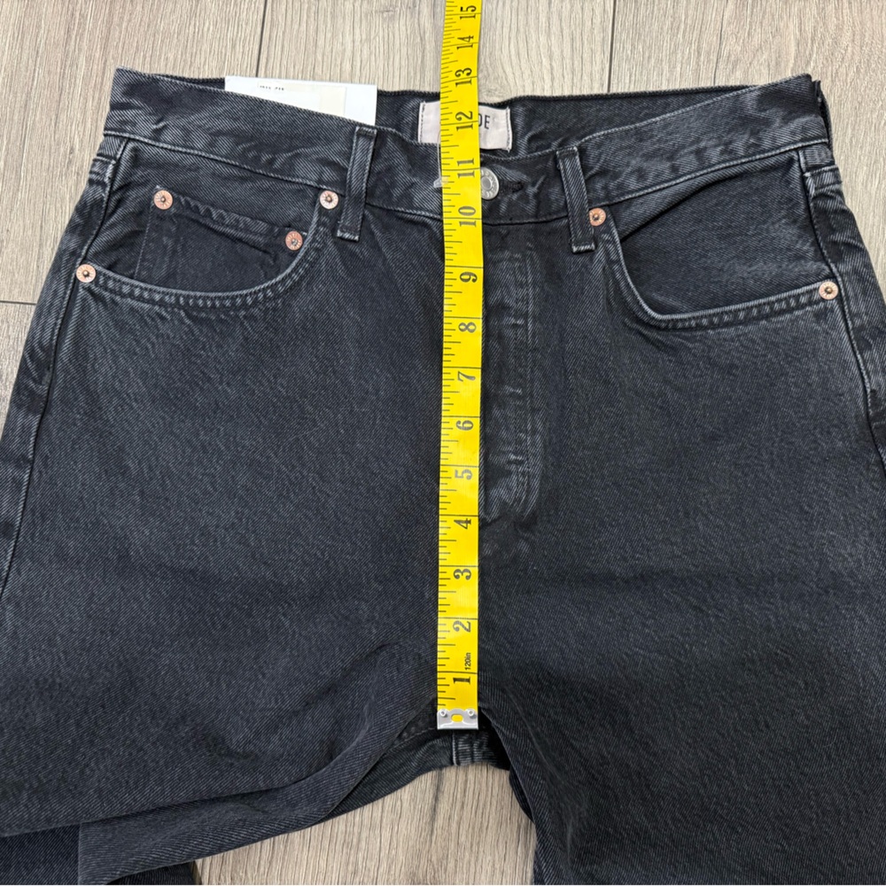 NWT AGOLDE FRAN JEAN LOW SLUNG EASY‎ STRAIGHT in Black Tea Sz 26 - Picture 9 of 14